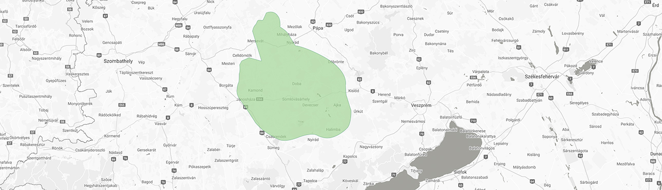 Szolgáltatási területek